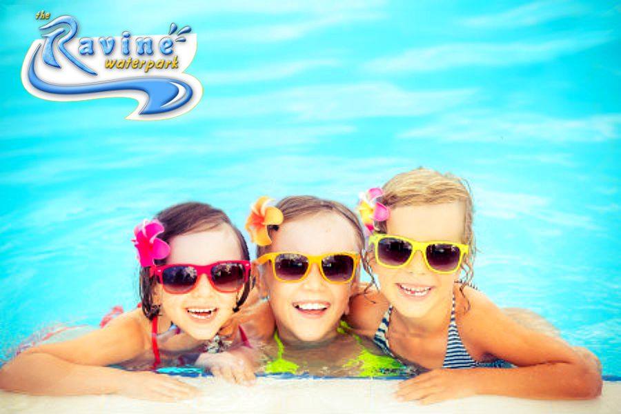 Ravine Waterpark girls in pool