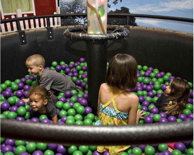 kids in ball pit